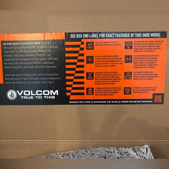 VOLCOM Evolve Black MENS WorkBoots NEW IN BOX Safety toe Size10.5-Perfect Gift🎄 - Picture 8 of 12